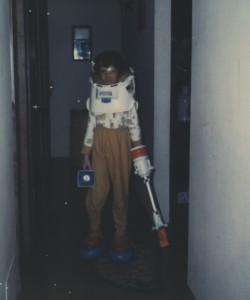 Brett in astronaut outfit