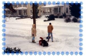 Mom, helping me shovel snow...at age 65